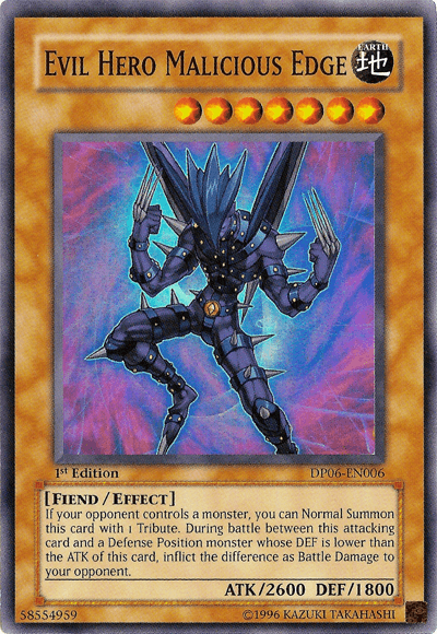 Evil Hero Malicious Edge [DP06-EN006] Super Rare (ONLINE ORDER ONLY)