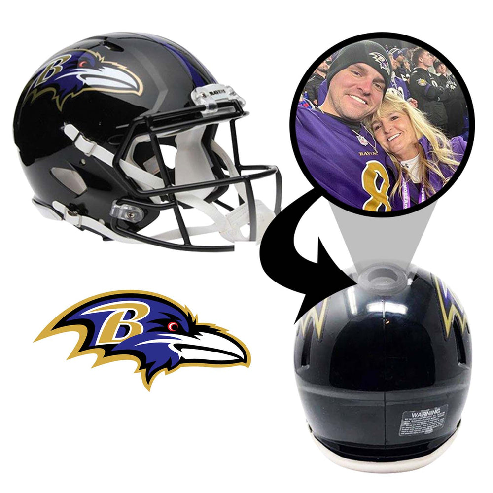 Baltimore Ravens NFL Mini Helmet - Picture Inside (Online Order Only) (ONLINE ORDER ONLY)