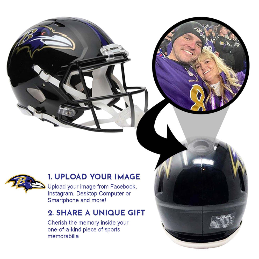 Baltimore Ravens NFL Mini Helmet - Picture Inside (Online Order Only) (ONLINE ORDER ONLY)