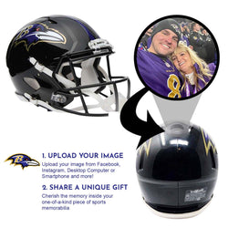 Baltimore Ravens NFL Mini Helmet - Picture Inside (Online Order Only) (ONLINE ORDER ONLY)
