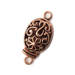 27x13x6mm Copper Box Clasp Floral Scroll Stem Set of 2 (ONLINE ORDER ONLY)