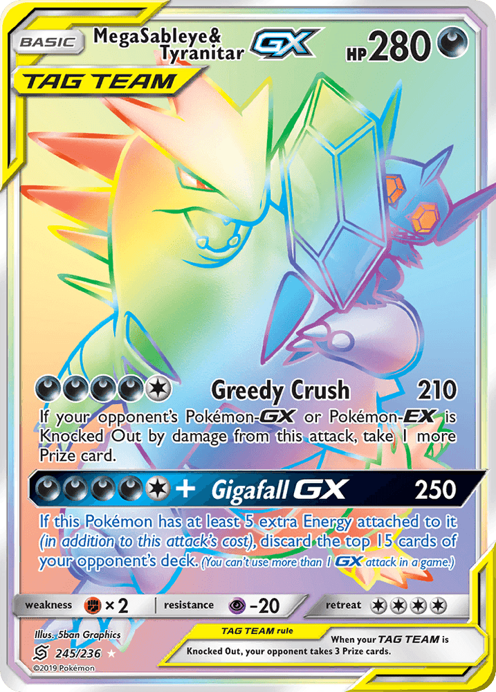 Mega Sableye & Tyranitar GX (245/236) [Sun & Moon: Unified Minds] (Online Only)