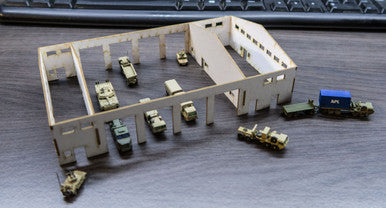 Motorpool Building (Matboard) - 285CSS025 (Online Order Only)