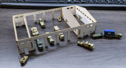 Motorpool Building (Matboard) - 285CSS025 (Online Order Only)