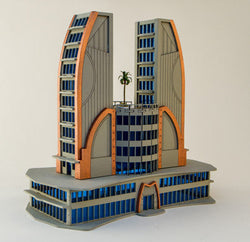 6mm Ultra Modern / Future City Building, Double Tower - 285CSS051 (Online Order Only)