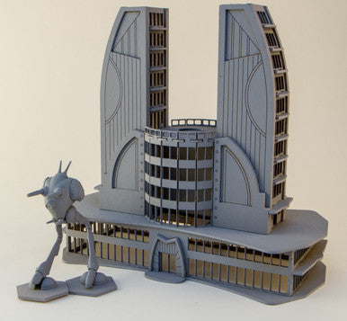 6mm Ultra Modern / Future City Building, Double Tower - 285CSS051 (Online Order Only)