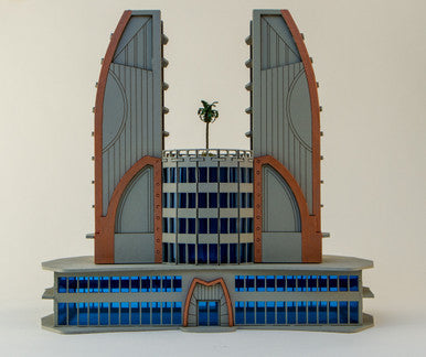 6mm Ultra Modern / Future City Building, Double Tower - 285CSS051 (Online Order Only)