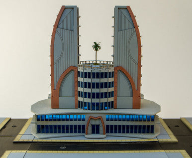 6mm Ultra Modern / Future City Building, Double Tower - 285CSS051 (Online Order Only)