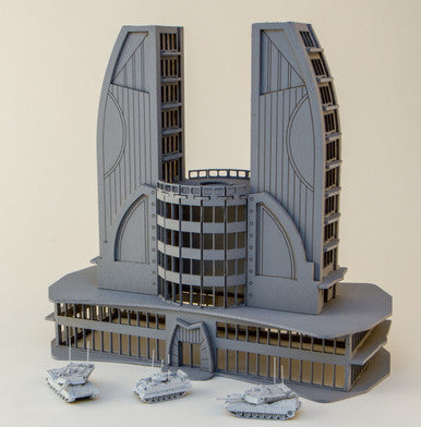 6mm Ultra Modern / Future City Building, Double Tower - 285CSS051 (Online Order Only)