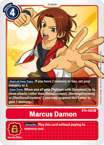 Marcus Damon [BT4-092] [Great Legend] (ONLINE ORDER ONLY)