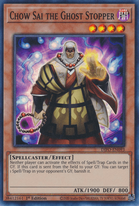 Chow Sai the Ghost Stopper [DIFO-EN093] Super Rare (ONLINE ORDER ONLY)