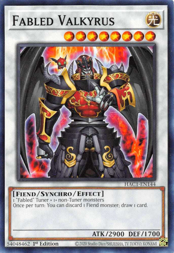 Fabled Valkyrus [HAC1-EN144] Common (ONLINE ORDER ONLY)