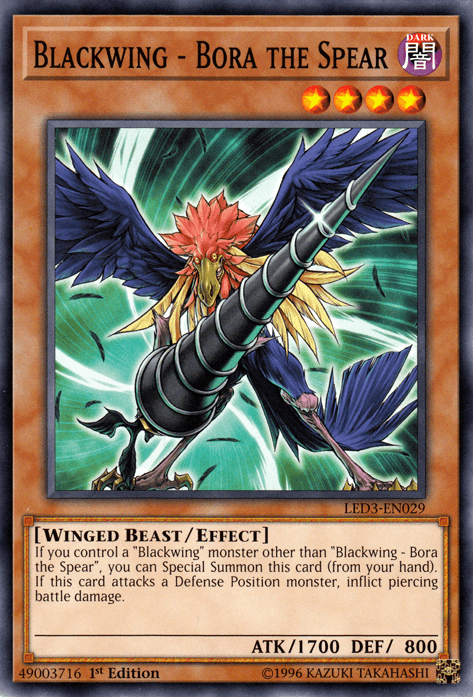 Blackwing - Bora the Spear [LED3-EN029] Common (ONLINE ORDER ONLY)