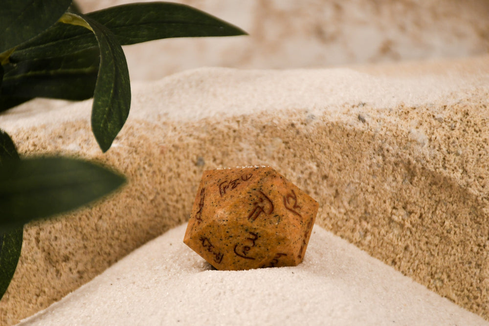 Demotic Limestone 30mm d20 - Dice Around the World Collection (ONLINE ORDER ONLY)