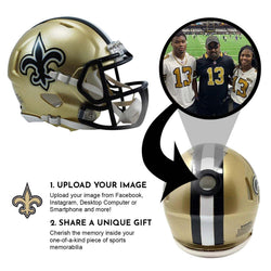 New Orleans Saints NFL Mini Helmet - Picture Inside (Online Order Only) (ONLINE ORDER ONLY)