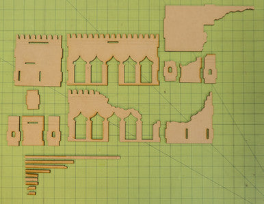 28mm Ruined Temple (MDF) - 28MMDF160-4 (Online Order Only)