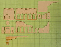28mm Ruined Temple (MDF) - 28MMDF160-4 (Online Order Only)
