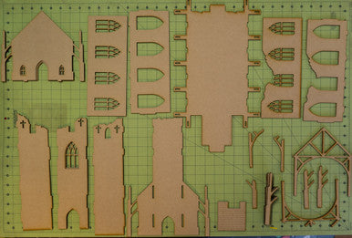 28mm Ruined Church/Cathedral - 28MMDF171 (Online Order Only)