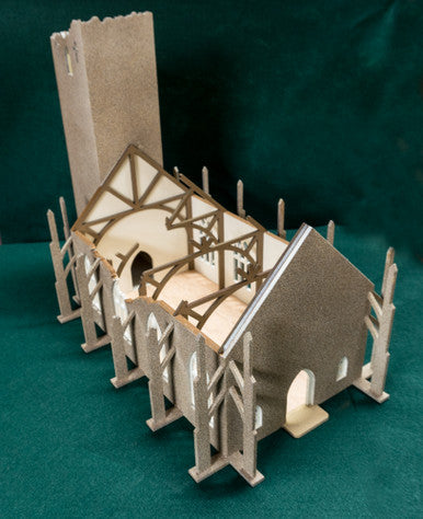 28mm Ruined Church/Cathedral - 28MMDF171 (Online Order Only)
