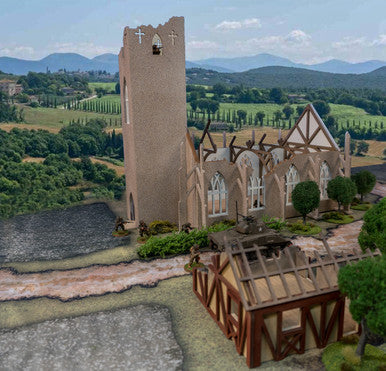 28mm Ruined Church/Cathedral - 28MMDF171 (Online Order Only)
