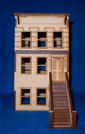 28mm "Brownstone" Row House (MDF) - 28MMDF401 (Online Order Only)