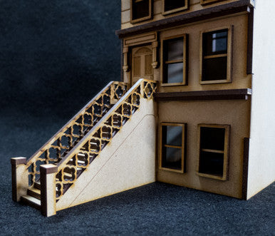 28mm "Brownstone" Row House (MDF) - 28MMDF402 (Online Order Only)