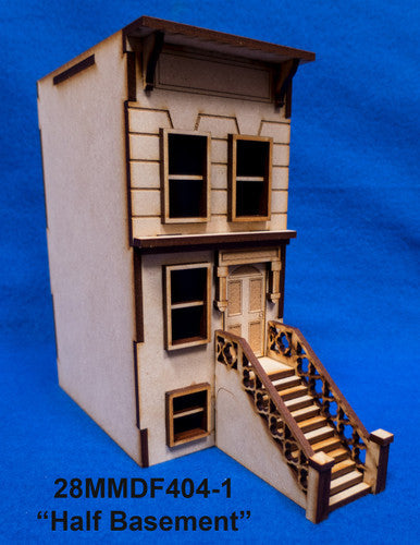 28mm "Brownstone" Row House (MDF) - 28MMDF404 (Online Order Only)