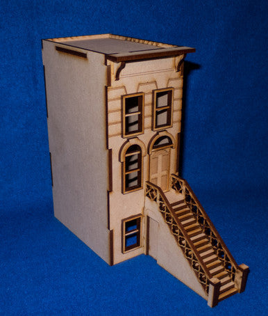 28mm "Brownstone" Row House (MDF) - 28MMDF405 (Online Order Only)