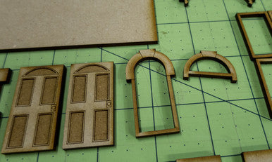 28mm "Brownstone" Row House (MDF) - 28MMDF405 (Online Order Only)