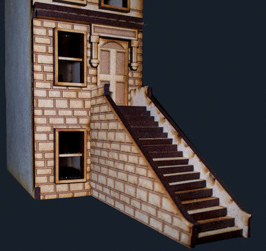 28mm "Brownstone" Row House (MDF) - 28MMDF406 (Online Order Only)