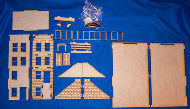 28mm "Brownstone" Row House (MDF) - 28MMDF406 (Online Order Only)