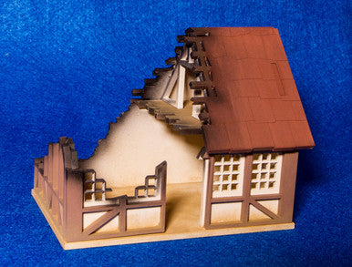 28mm Tudor House, Ruined - 28MMDF622 (Online Order Only)