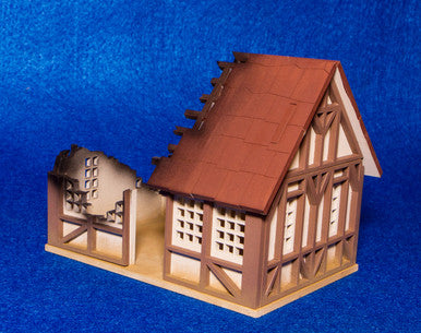 28mm Tudor House, Ruined - 28MMDF622 (Online Order Only)