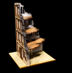 28mm European Corner Building - 28MMDF524-2 (Painted and Assembled) (Online Order Only)