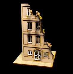 28mm European Corner Building - 28MMDF524-2 (Painted and Assembled) (Online Order Only)