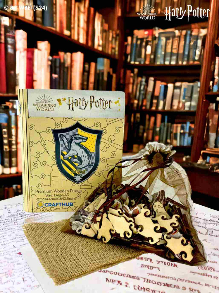 Harry Potter - Hufflepuff Crest - House Prides Wooden Jigsaw Puzzle (Online Order Only)