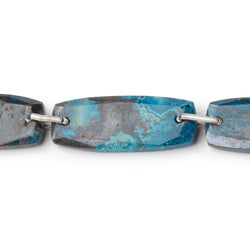 28x10mm Chrysocolla Double Drilled Rectangles 7.5 inch 6 Beads (ONLINE ORDER ONLY)