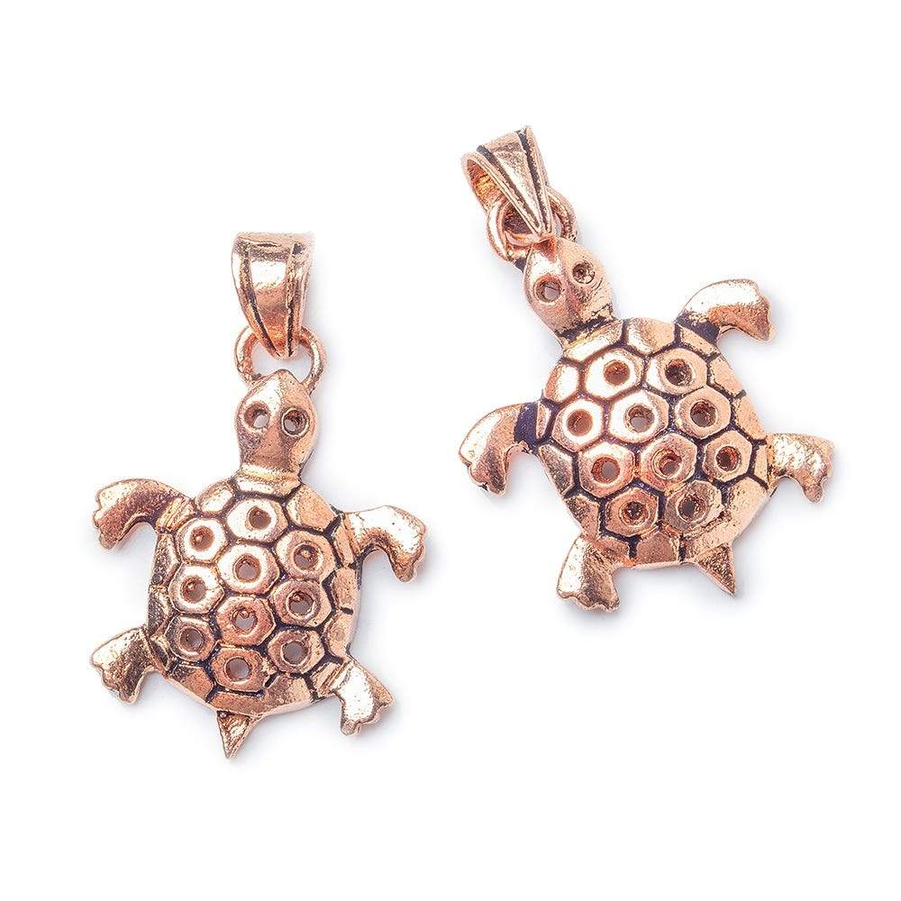 28x22mm Copper Finding Sea Turtle Set of 2 (ONLINE ORDER ONLY)