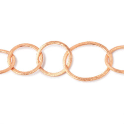 28x23mm and 20mm Copper Brushed Oval & Round Link Chain (ONLINE ORDER ONLY)