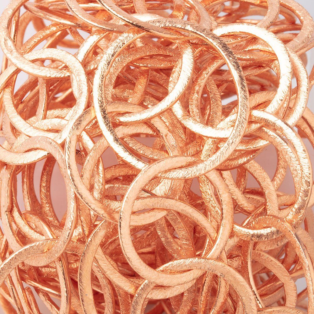 28x23mm and 20mm Copper Brushed Oval & Round Link Chain (ONLINE ORDER ONLY)
