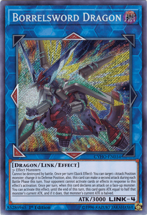 Borrelsword Dragon [CYHO-EN034] Secret Rare (ONLINE ORDER ONLY)