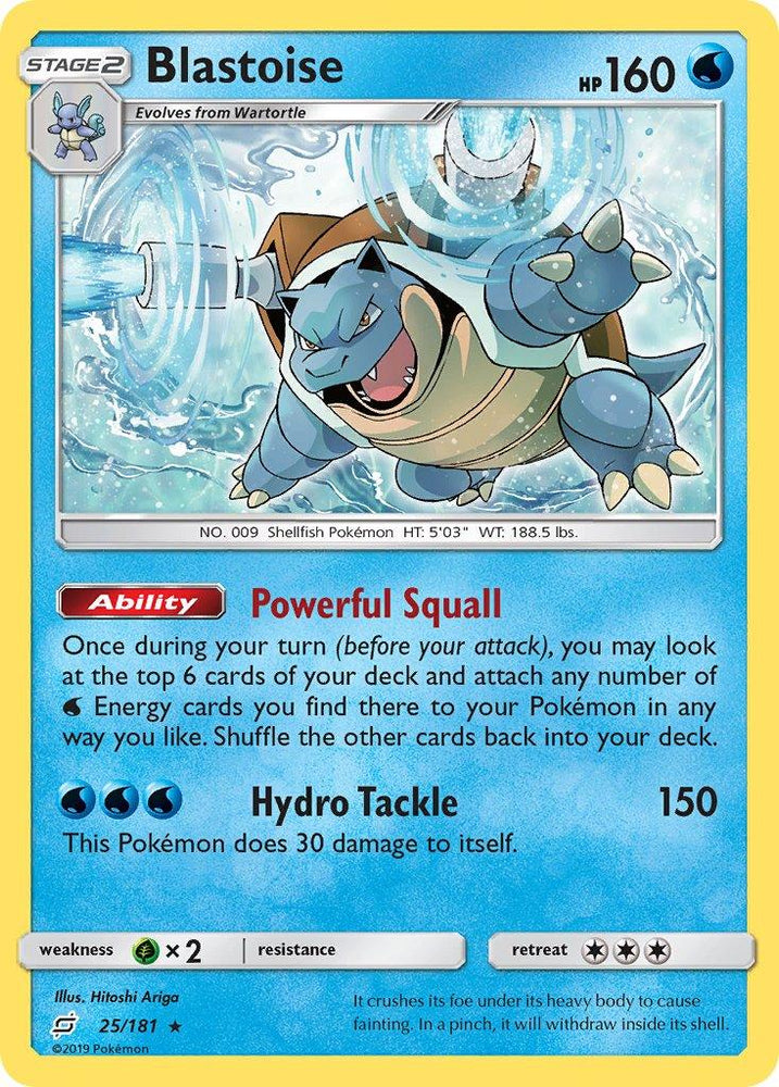 Blastoise (25/181) (Theme Deck Exclusive) [Sun & Moon: Team Up] (Online Only)