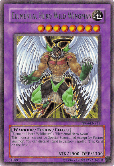 Elemental Hero Wild Wingman [DR04-EN215] Rare (ONLINE ORDER ONLY)