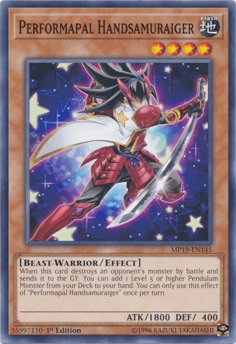 Performapal Handsamuraiger [MP19-EN145] Common (ONLINE ORDER ONLY)