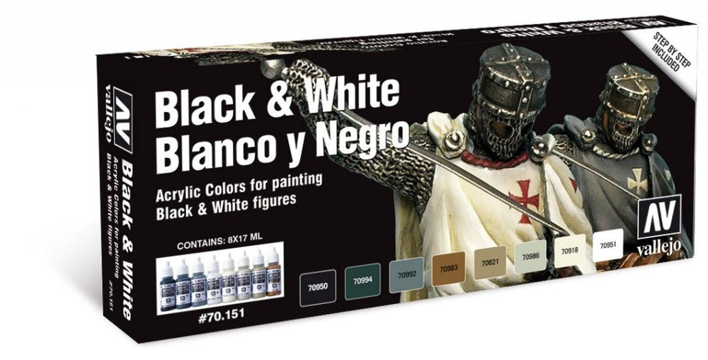 Model Color Set: Black and White (8) (ONLINE ORDER ONLY)