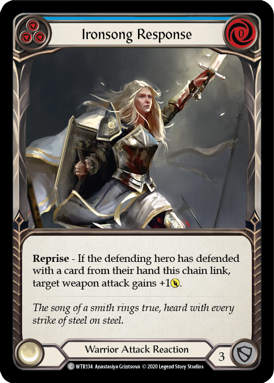 Ironsong Response (Blue) [U-WTR134] (Welcome to Rathe Unlimited)  Unlimited Rainbow Foil - Anime Imports LLC