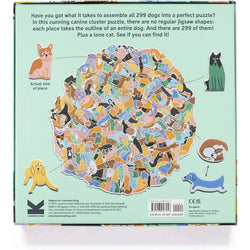 299 Dogs & a cat 300 Piece Cluster Puzzle Laurence King (ONLINE ORDER ONLY)