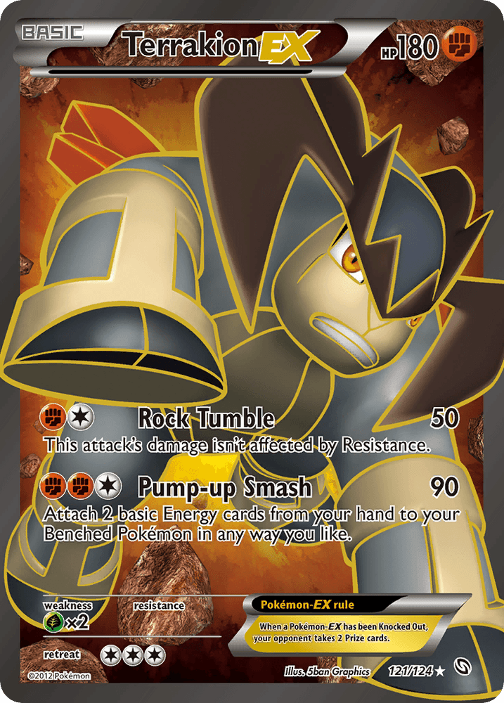 Terrakion EX (121/124) [Black & White: Dragons Exalted] (Online Only)