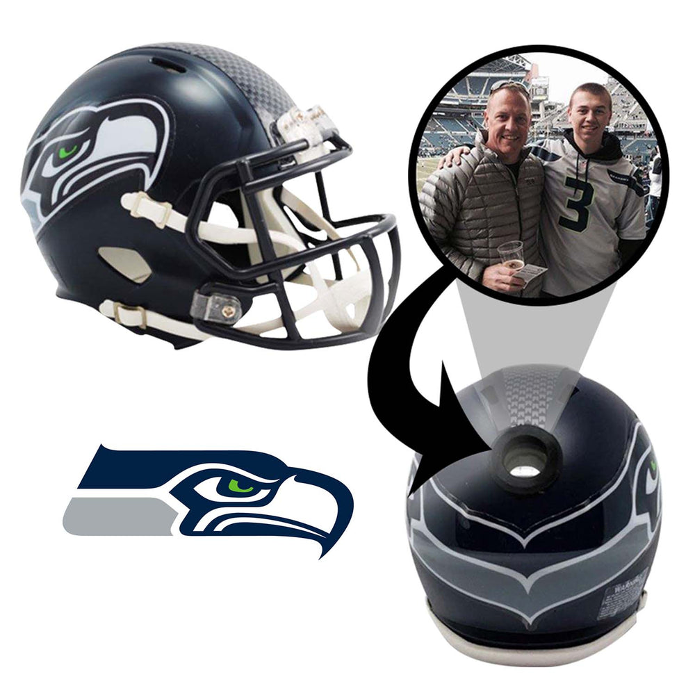 Seattle Seahawks NFL Mini Helmet - Picture Inside (Online Order Only) (ONLINE ORDER ONLY)