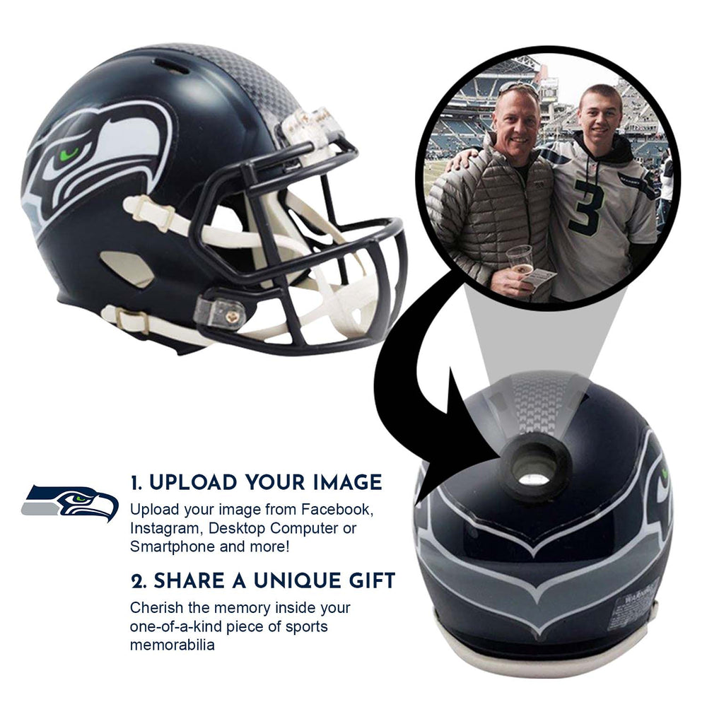 Seattle Seahawks NFL Mini Helmet - Picture Inside (Online Order Only) (ONLINE ORDER ONLY)